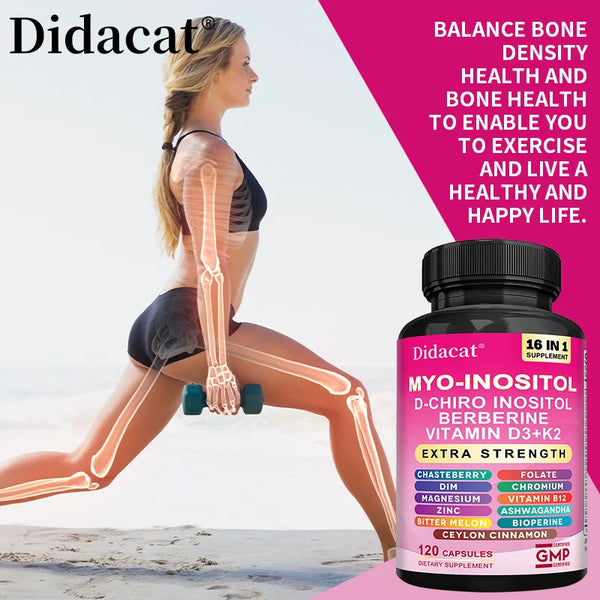 Inositol Capsules - with Berberine, Ceylon Cinnamon, Support Skin and Hair Health, Overall Health, Women's Health Supplement