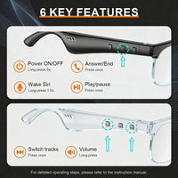 Smart Glasses, Polarized Sunglasses with Speaker,