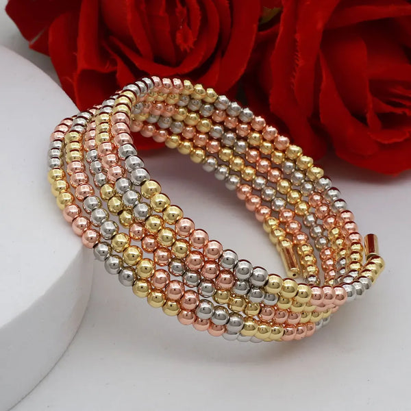 2025 Latest Fashion Trending Jewelry 5 Elastic Rolls Bracelet Colorful Beaded Bangle Party Jewelry For Women Men Daily Wear