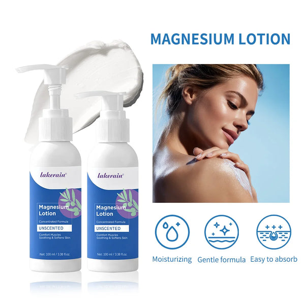 Magnesium Body Lotion Unscented Cream Moisturizing Relief Soothes Muscles Joints Care Skin Health Wellness  body care