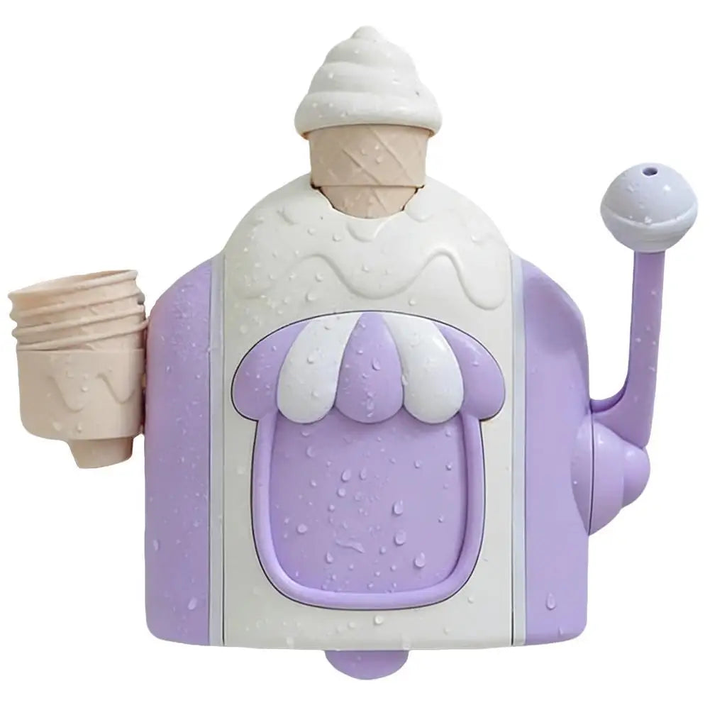 Kids Bubble Foam Machine - Car Bath Toys with Powerful Suction, Toddler Ice Cream Maker for Sensory Play Delicate Supplies