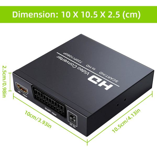 Full 1080P Digital SCART HD to HD Converter High Definition Digital audio 2-in-1 HD+Scart RGB to HD AV Adapter For HDTV HD